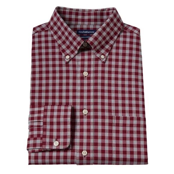 Men's Croft & Barrow True Comfort Slim-Fit Easy-Care Stretch Button-Down Shirt - Picture 2 of 9